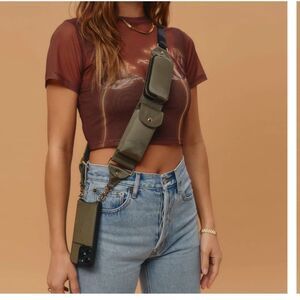 Bandolier Khaki Crossbody Bag